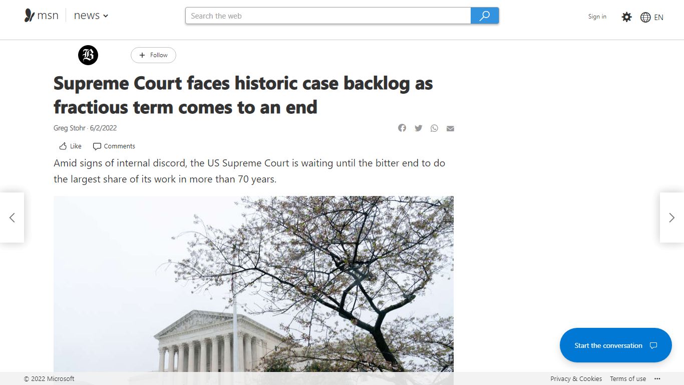 Supreme Court faces historic case backlog as fractious term comes ... - MSN